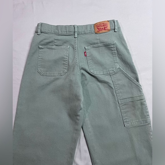 Levi Strauss Girls Relaxed Straight Carpenter Jeans Youth 14 Mint Green . NWOT - Picture 4 of 8